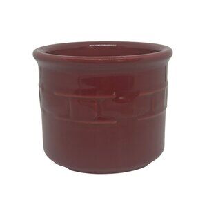 VTG Longaberger Woven Tradition Pottery One Pint Salt Crock Paprika Red USA 3.5"